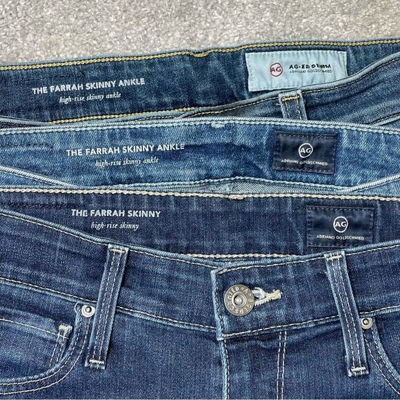 Ag Adriano Goldschmied Farrah Jeans Women’s 25 Blue Skinny Bundle of 3 - Picture 2 of 7